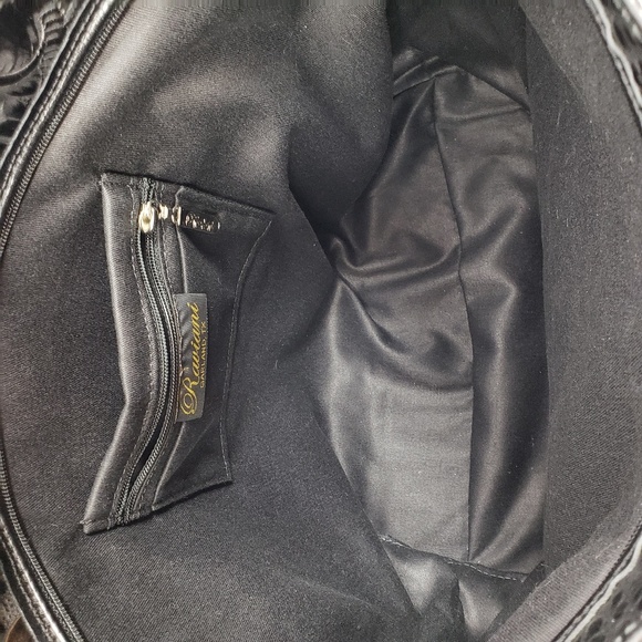 Raviani Blk Embossed and Swarovski Crystal Tote - Picture 2 of 5